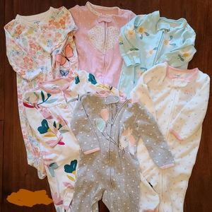 6 month baby girl Carter's sleepers